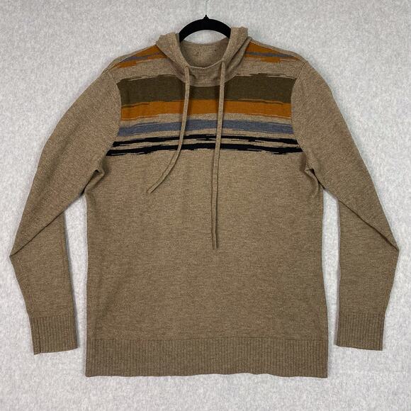 Smartwool Sweater Mens M Brown Sparwood Hoodie Wool Blend - Picture 1 of 7